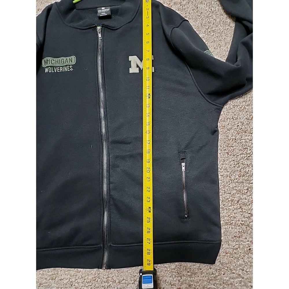 Colosseum Michigan Wolverines Military OHT  Zip Bomber Sweatshirt XXL Black - Picture 8 of 15